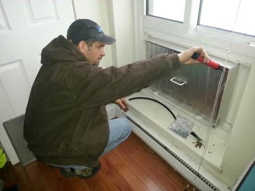 Air-sealing around windows with caulk